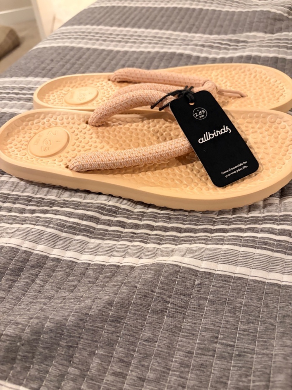 allbirds Women's Beige Peach Flip Flop Sandals